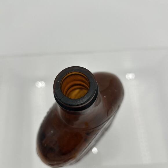 Vintage Amber Brown Bottle Embossed John Paul Jones 1 Pint Whiskey Flask 7.5” - Picture 15 of 16